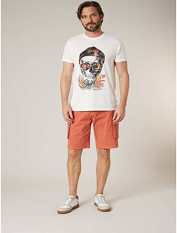 Bermuda loose homme en twill coton stretch 'deeluxe'