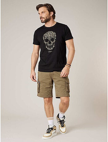 Bermuda loose homme en twill coton stretch 'deeluxe'