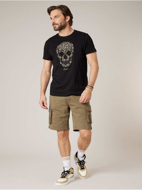 Bermuda loose homme en twill coton stretch 'deeluxe' - Kiabi