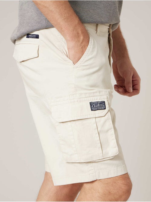 Bermuda loose homme twill coton strech  'Deeluxe' - Kiabi