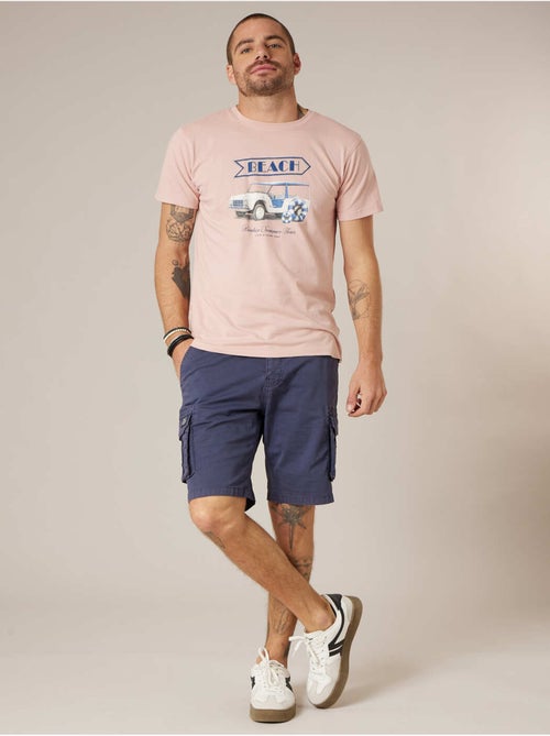Bermuda loose homme twill coton strech  'Deeluxe' - Kiabi