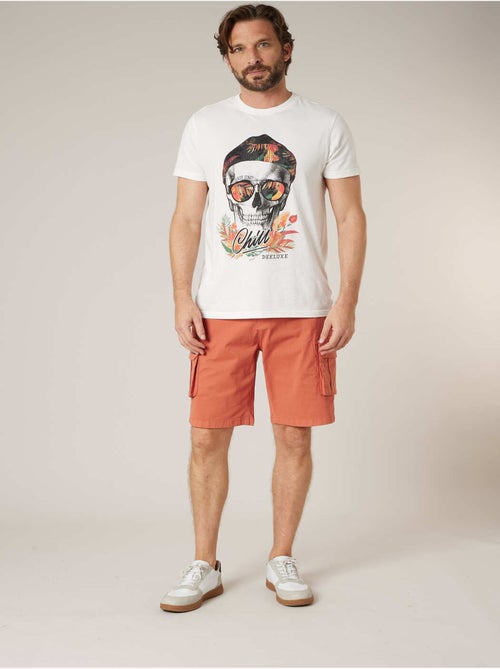 Bermuda loose homme twill coton strech  'Deeluxe' - Kiabi