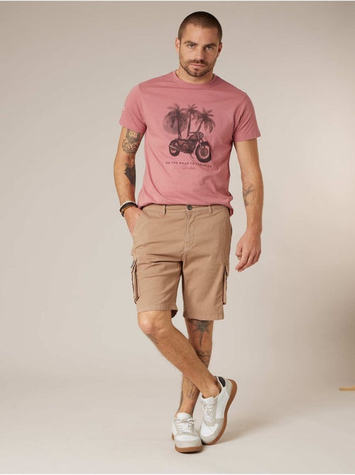 Bermuda loose homme twill coton strech  'Deeluxe' - Kiabi