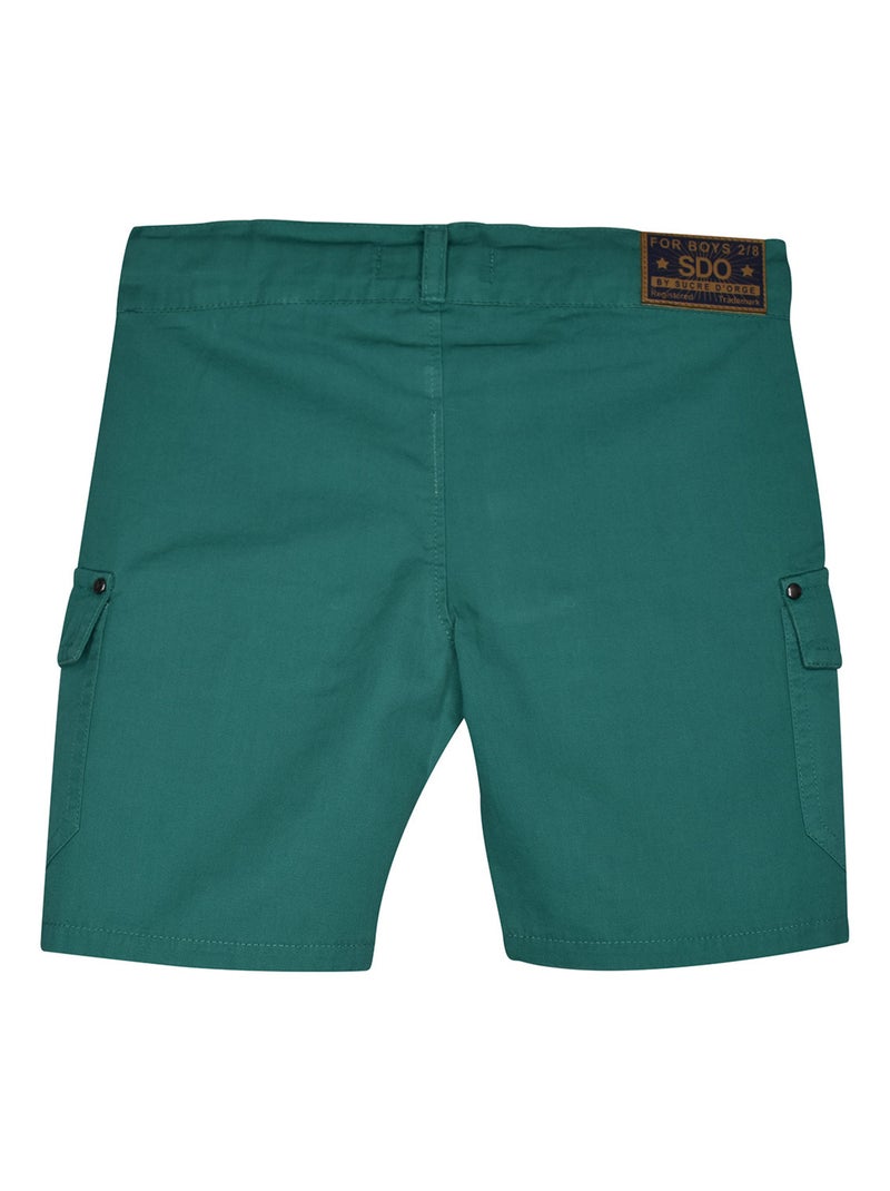 BERMUDA LOUKIAN TWILL ENFANT Vert - Kiabi
