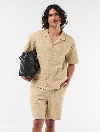 Bermuda maille lourde uni