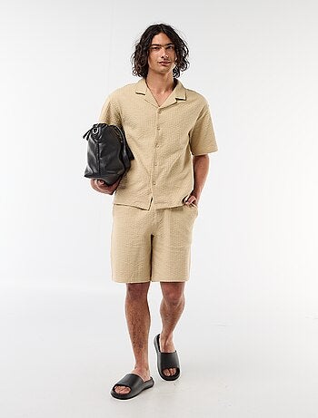 Bermuda maille lourde uni