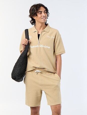 Bermuda maille lourde uni