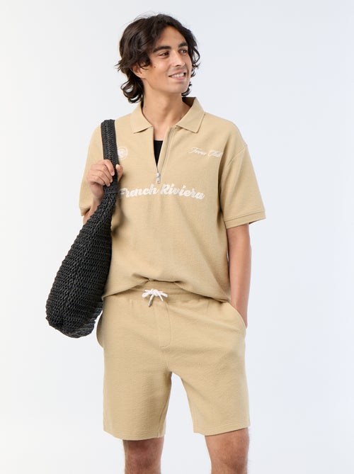 Bermuda maille lourde uni - Kiabi