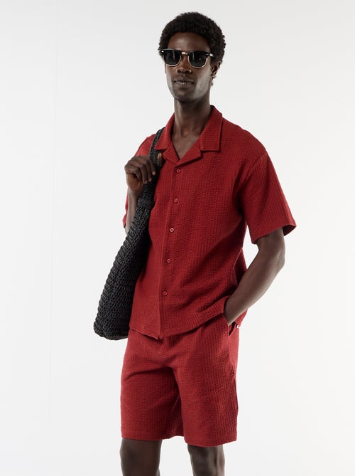 Bermuda maille lourde uni - Kiabi