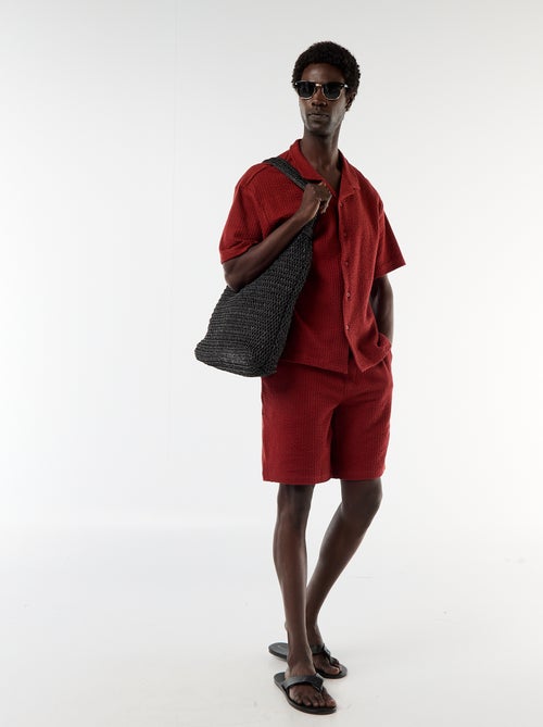 Bermuda maille lourde uni - Kiabi