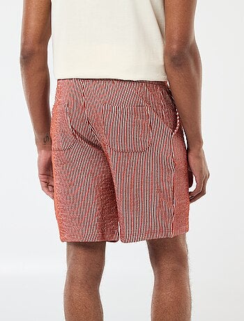 Bermuda matière type crépon à rayures