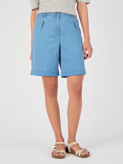 Bermuda mélange fibres Lyocell Tencel(TM) - Damart - Kiabi