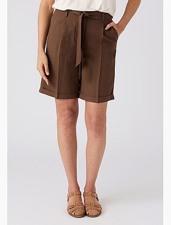 Bermuda mélange lin et viscose - Damart