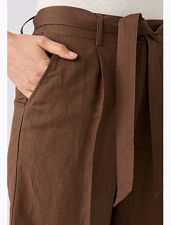 Bermuda mélange lin et viscose - Damart