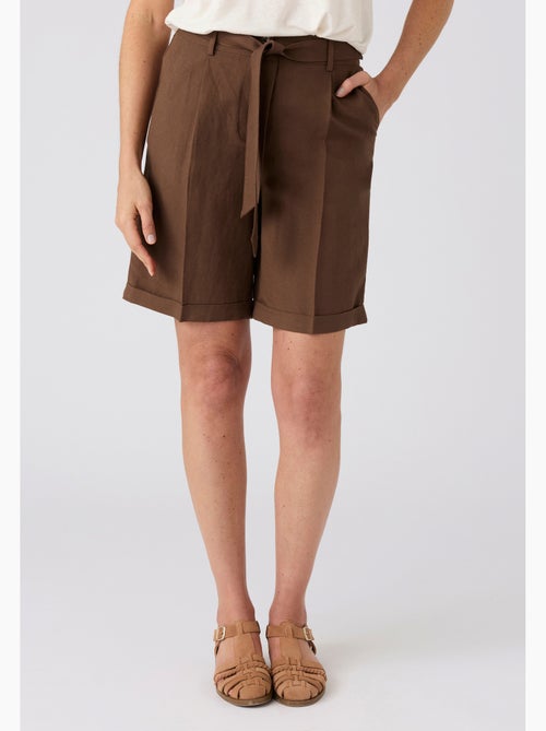 Bermuda mélange lin et viscose - Damart - Kiabi