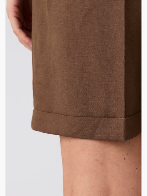 Bermuda mélange lin et viscose - Damart - Kiabi