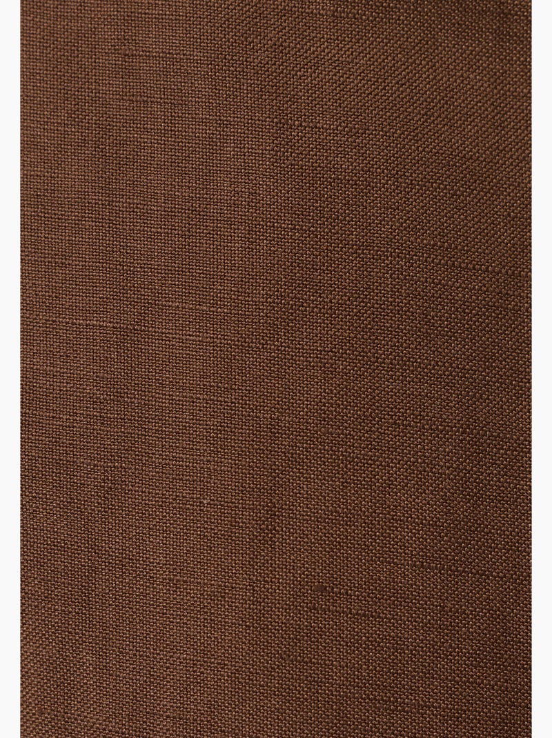 Bermuda mélange lin et viscose - Damart Marron - Kiabi