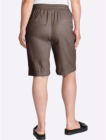 Bermuda Mélange Lin Et Viscose - Taille Standard - Sheego