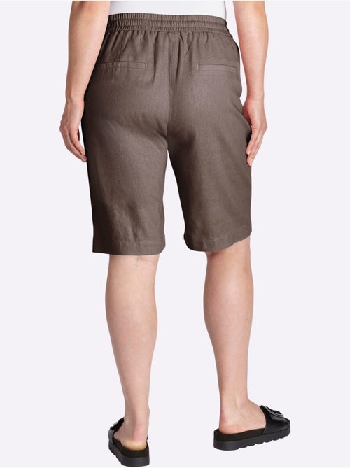 Bermuda Mélange Lin Et Viscose - Taille Standard - Sheego - Kiabi Bermuda Mélange Lin Et Viscose - Taille Standard - Sheego - Kiabi