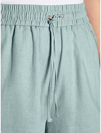 Bermuda Mélange Lin Et Viscose - Taille Standard - Sheego