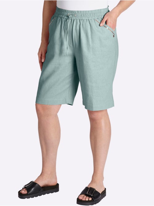 Bermuda Mélange Lin Et Viscose - Taille Standard - Sheego - Kiabi