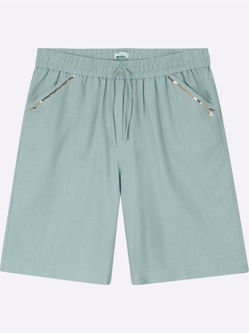 Bermuda Mélange Lin Et Viscose - Taille Standard - Sheego - Kiabi