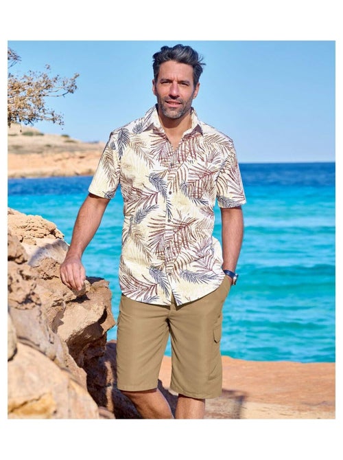 Bermuda Microfibre Cargo  - ATLAS FOR MEN - Kiabi