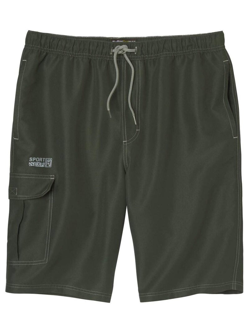 Bermuda Microfibre Cargo   - ATLAS FOR MEN Kaki - Kiabi