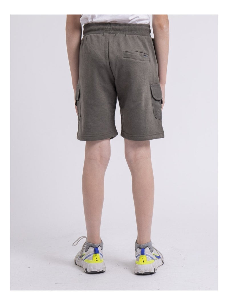 Bermuda molleton BALDWIN garçon Kaki - Kiabi