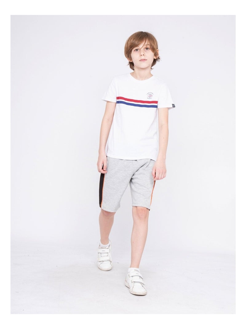 Bermuda molleton BALIROS garçon Gris clair - Kiabi