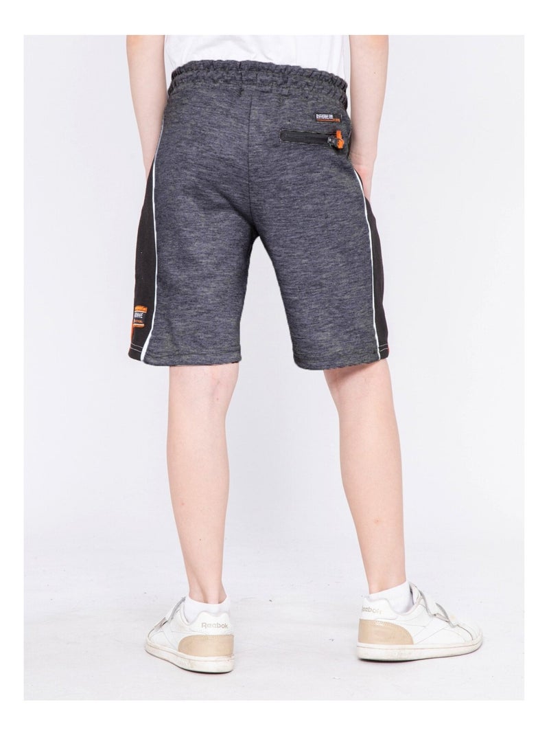 Bermuda molleton BALIROS garçon Gris foncé - Kiabi