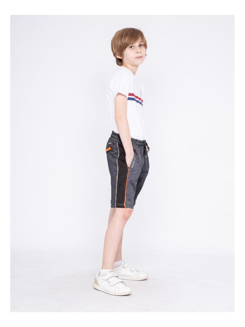 Bermuda molleton BALIROS garçon Gris foncé - Kiabi