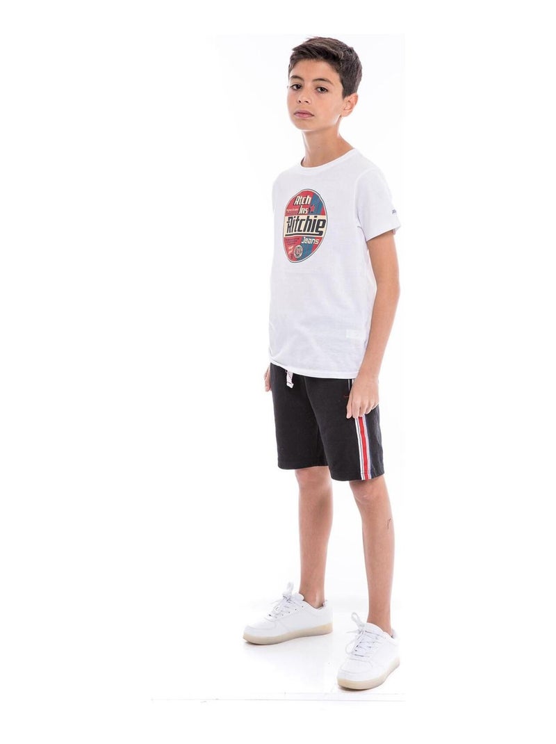 Bermuda molleton BAMAGA garçon Noir - Kiabi