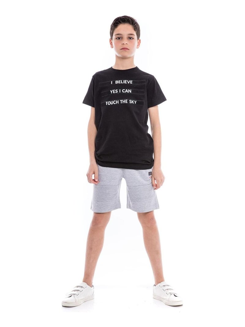 Bermuda molleton BANOON garçon Gris clair - Kiabi