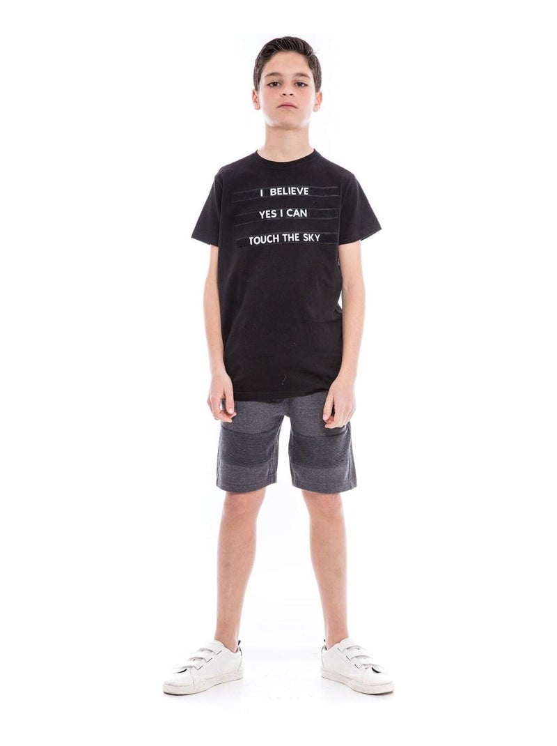 Bermuda molleton BANOON garçon Gris foncé - Kiabi