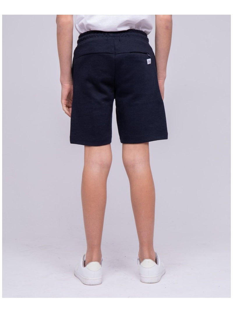 Bermuda molleton BELLO garçon Bleu marine - Kiabi