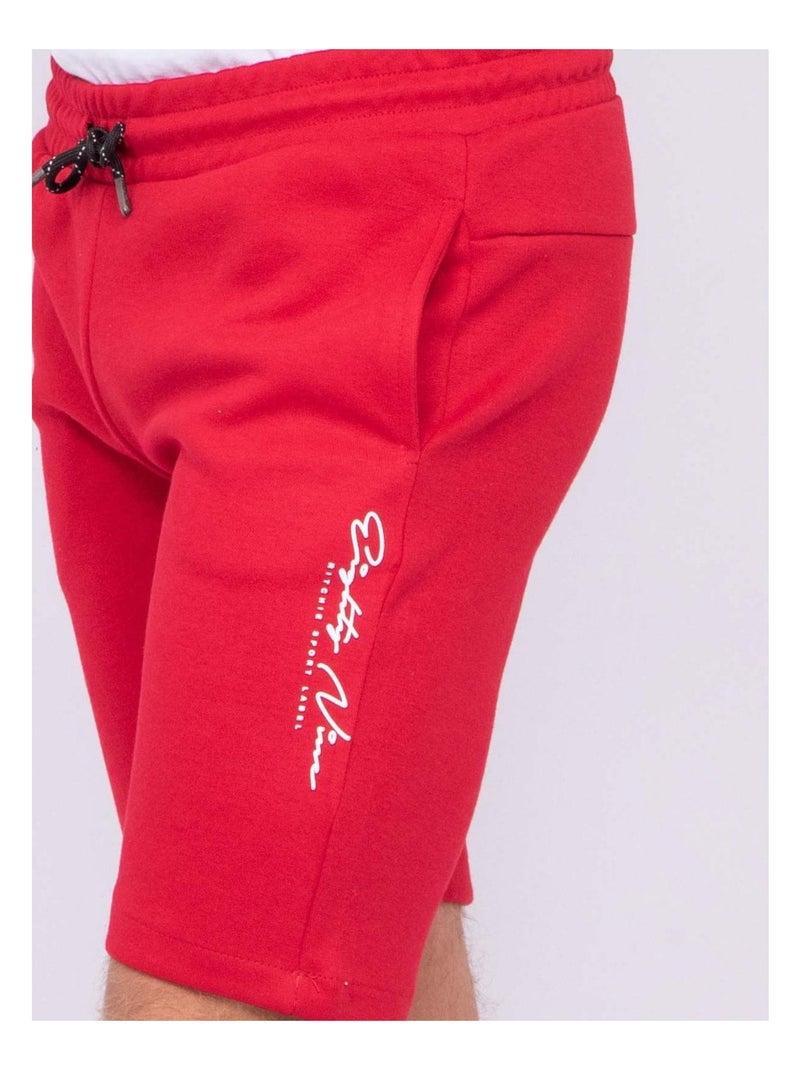 Bermuda molleton BELLO Rouge - Kiabi