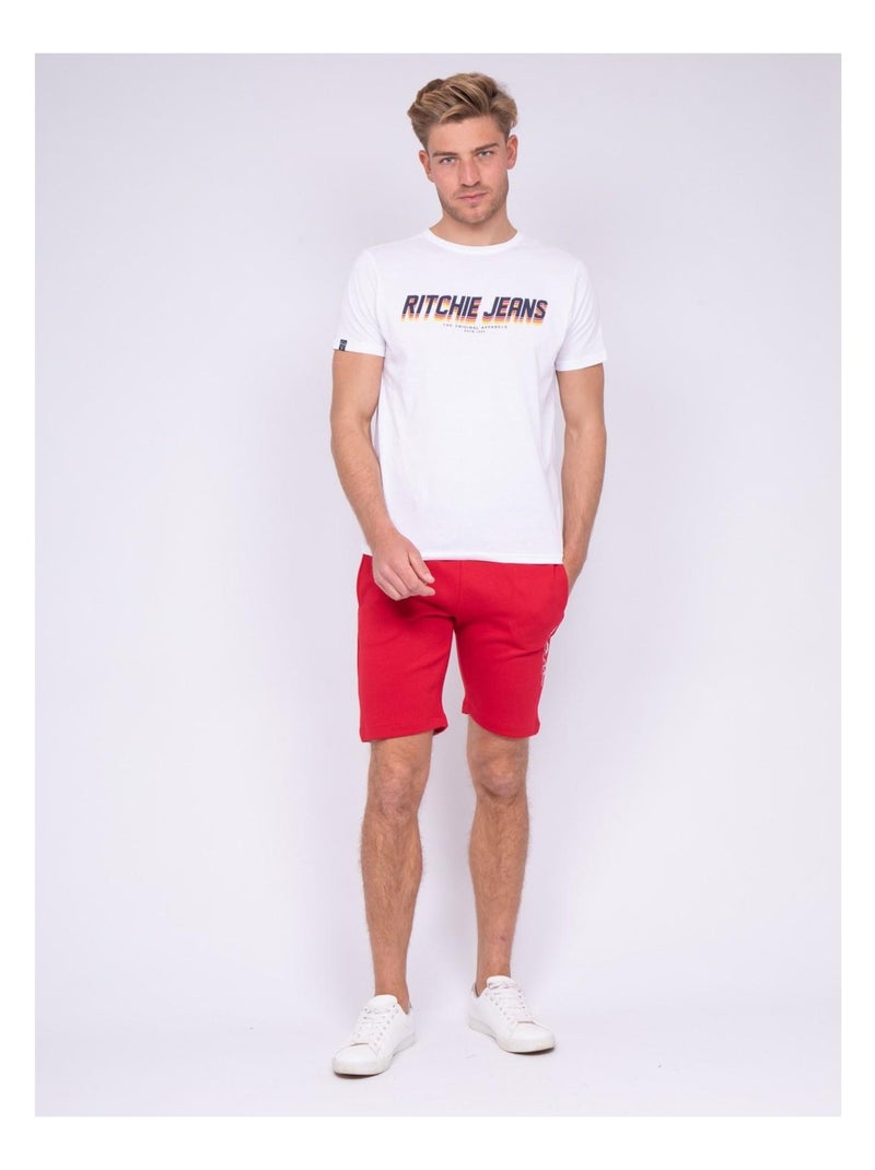 Bermuda molleton BELLO Rouge - Kiabi