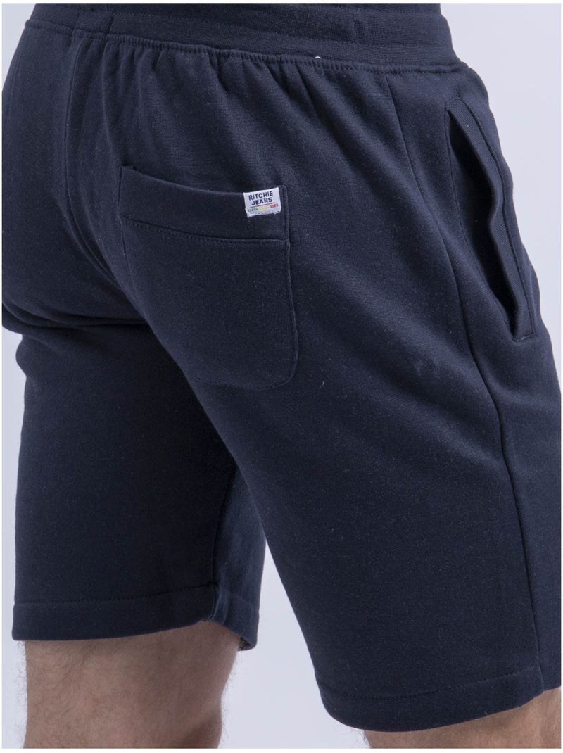 Bermuda molleton BIDMIN Bleu marine - Kiabi