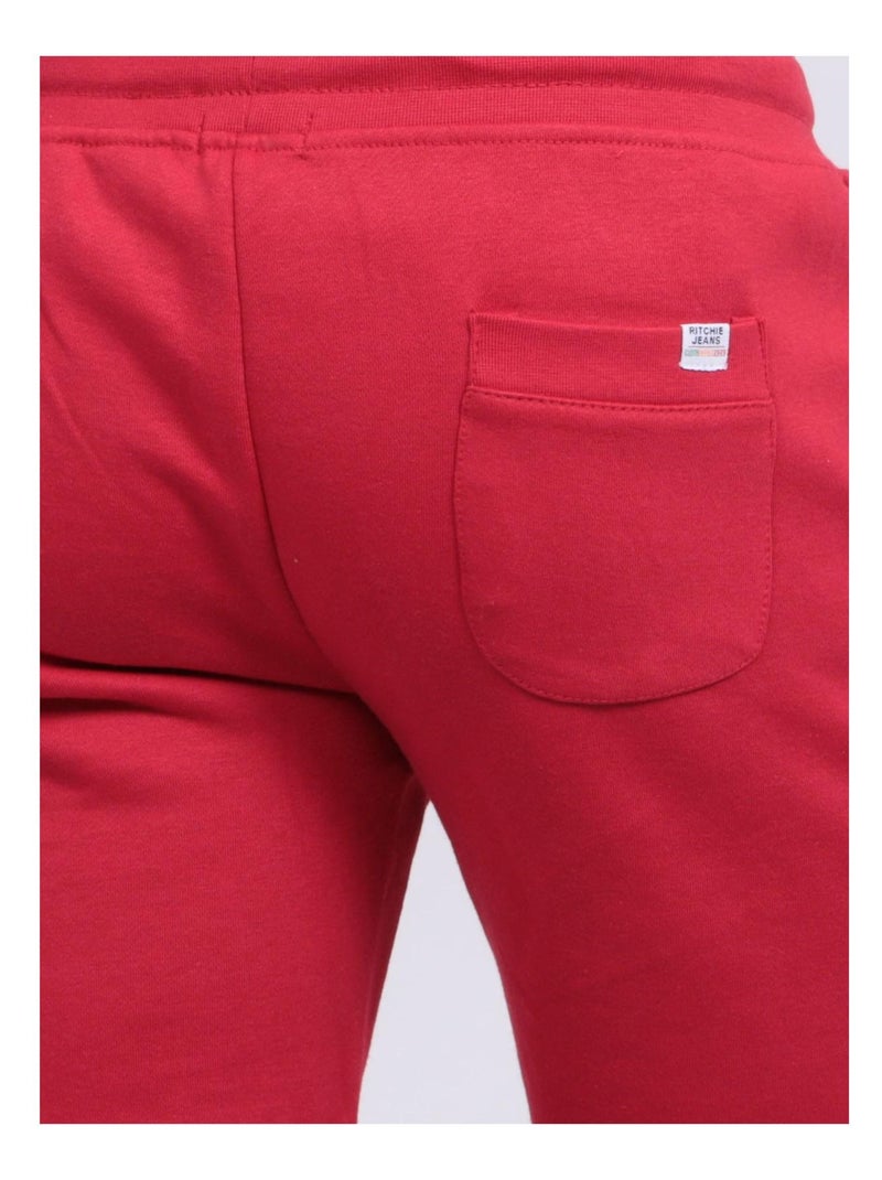 Bermuda molleton BIDMIN Rouge - Kiabi