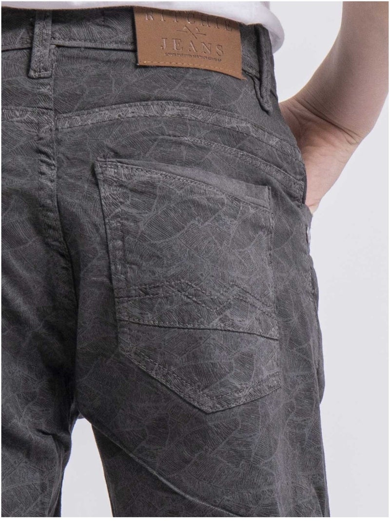 Bermuda motifs baskel garçon Gris foncé - Kiabi