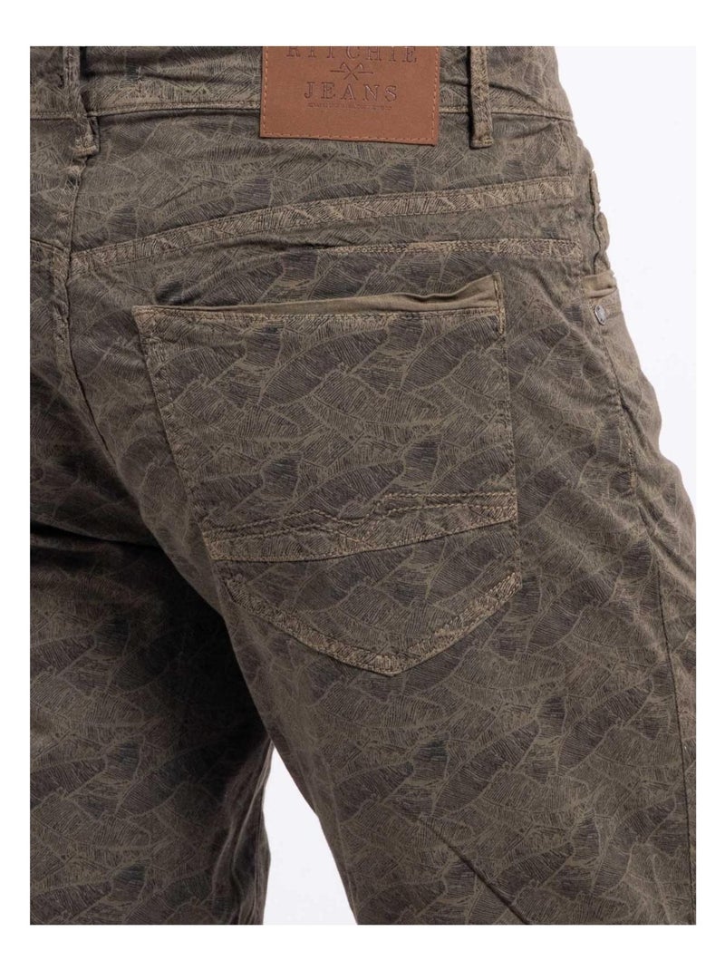 Bermuda motifs BASKEL Kaki - Kiabi