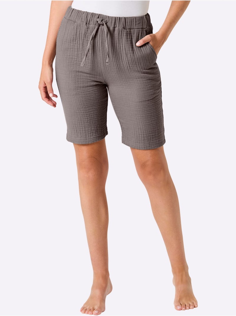 Bermuda Mousseline - Taille Standard - Witt Gris taupe - Kiabi