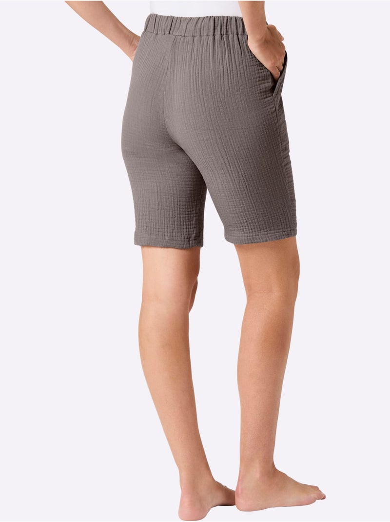 Bermuda Mousseline - Taille Standard - Witt Gris taupe - Kiabi