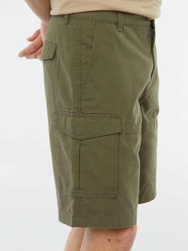 Bermuda multipoche Kaki - Kiabi