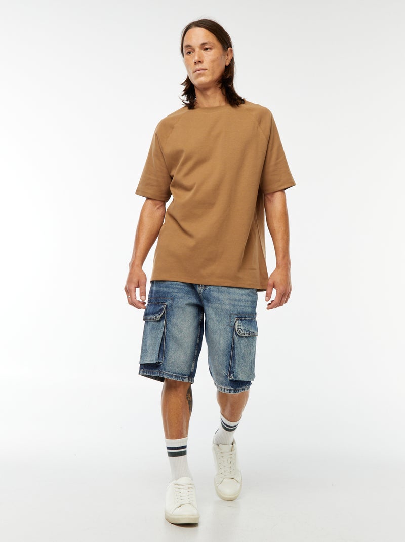 Bermuda multipoches en jean Bleu - Kiabi