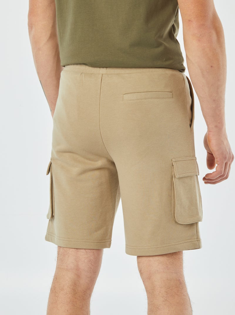 Bermuda multipoches en molleton BEIGE - Kiabi