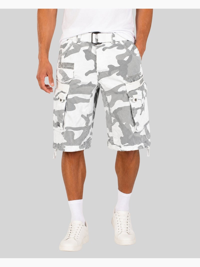 Bermuda panoramique camo – geographical norway Blanc Multicolore - Kiabi