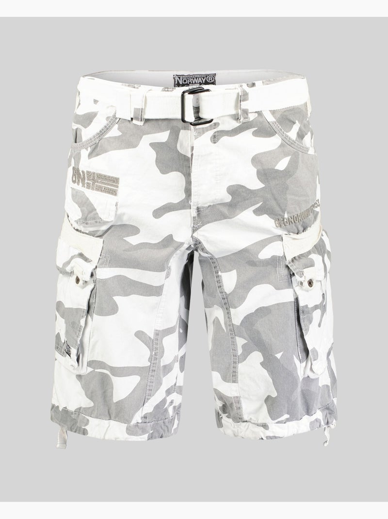 Bermuda panoramique camo – geographical norway Blanc Multicolore - Kiabi