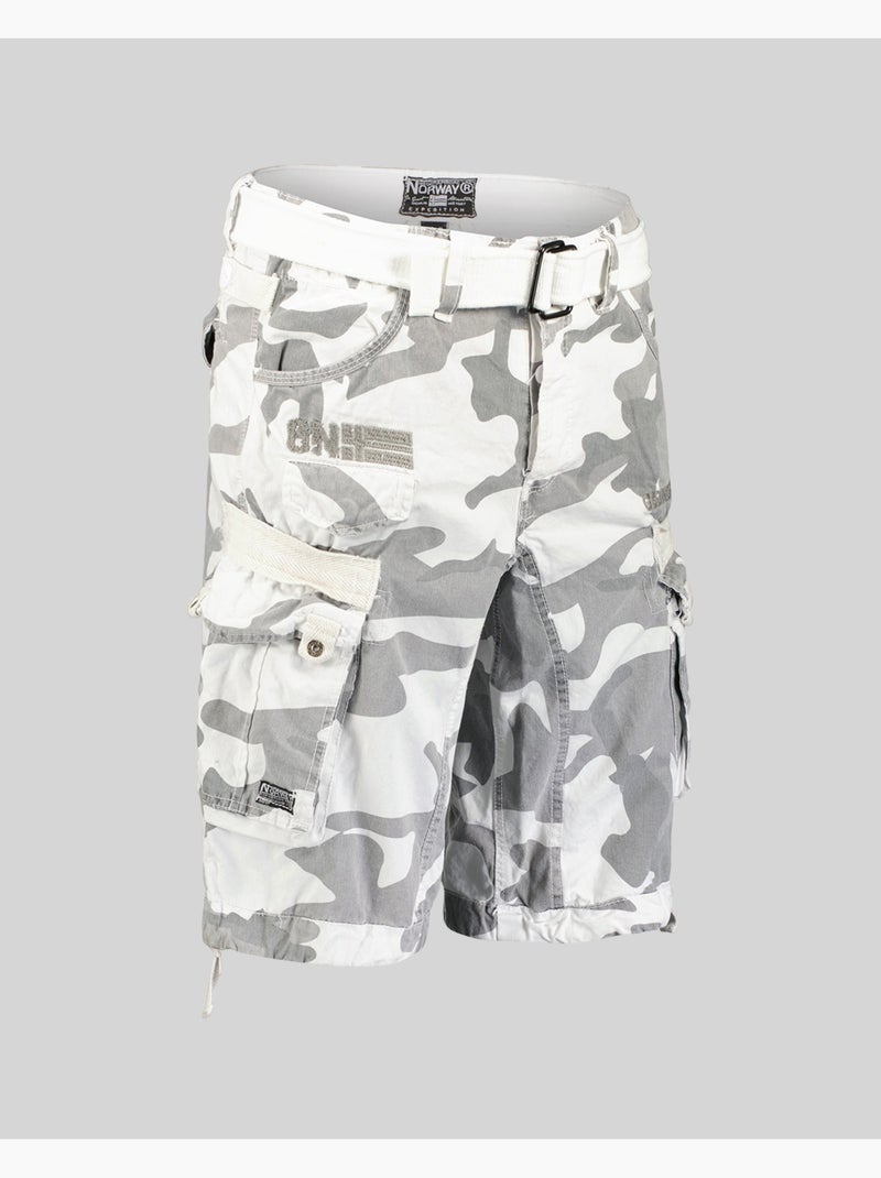 Bermuda panoramique camo – geographical norway Blanc Multicolore - Kiabi